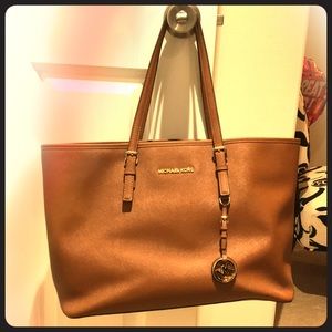 Michael kors camel laptop tote bag!